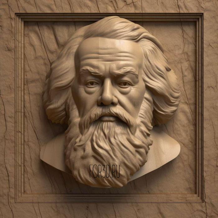 karl marx 3 stl model for CNC